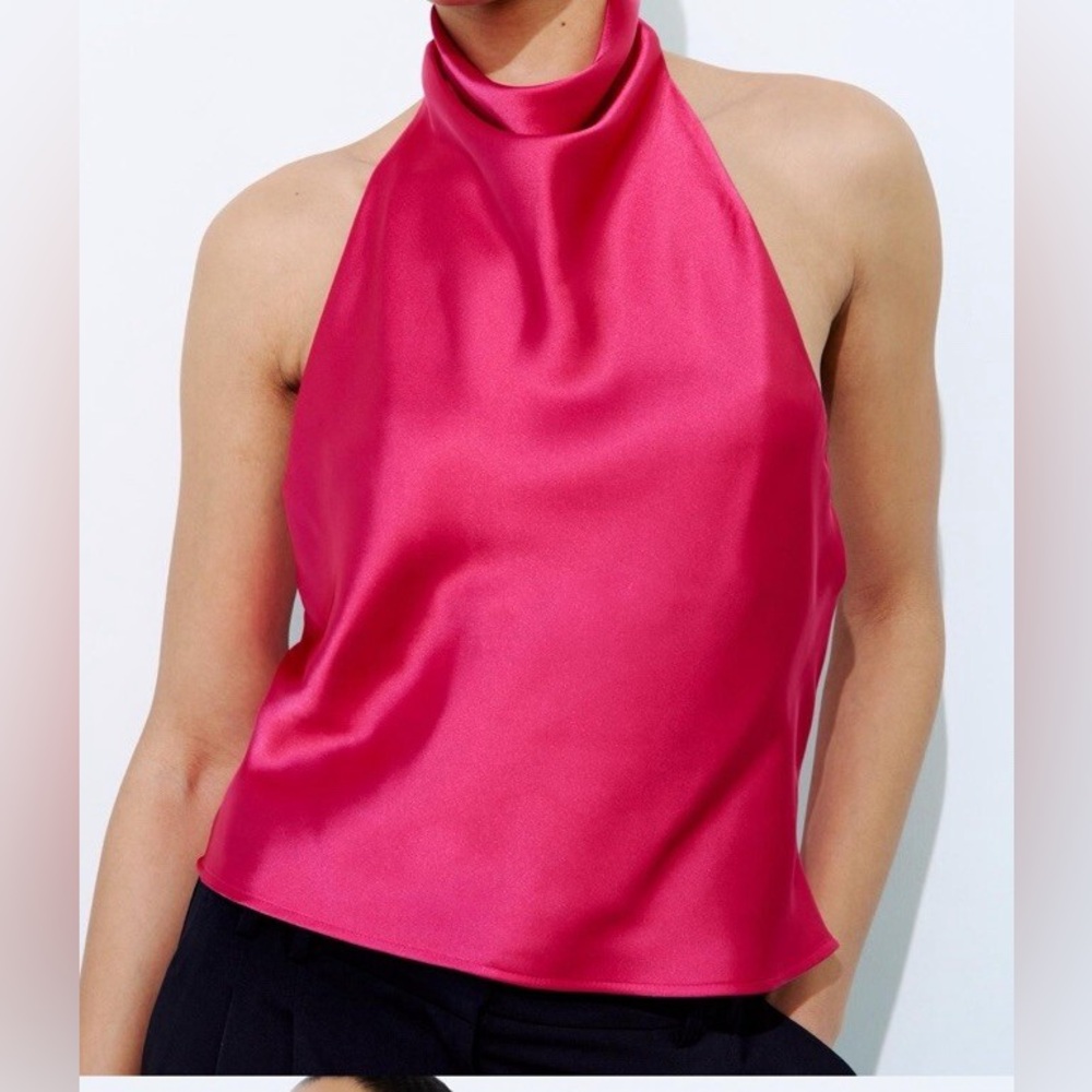 Satin Halter Neck Top
